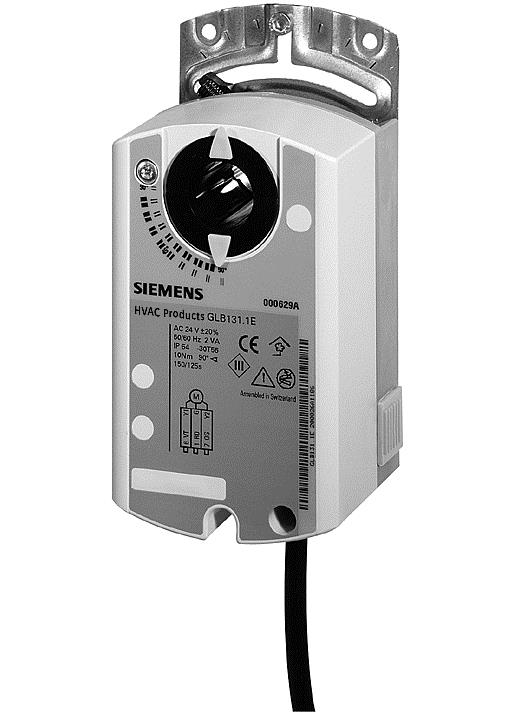 GLB..1E Rotary air damper actuators 10 Nm, without spring return
