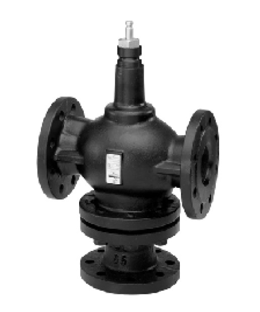VXF61 3-port seat valves PN40 with flanged connections