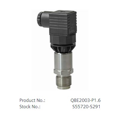 QBE2003-P1.6  Pressure sensor for neutral and slightly aggressive liquids and gases (0…10 V) 0…1.6 bar