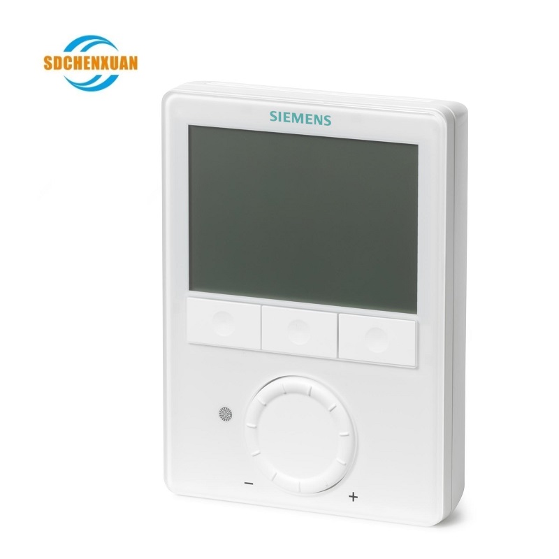 RDG100T Room thermostat, AC 230 V, for fan coil units and universal applications, 7-day time switch, vertical