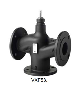 VXF53 3-port seat valves PN25 with flanged connections