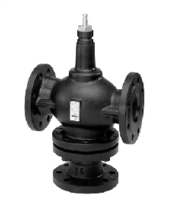VXF61 3-port seat valves PN40 with flanged connections