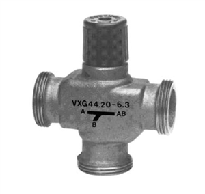 VXG44 3-port seat valves PN16 with externally threaded connections